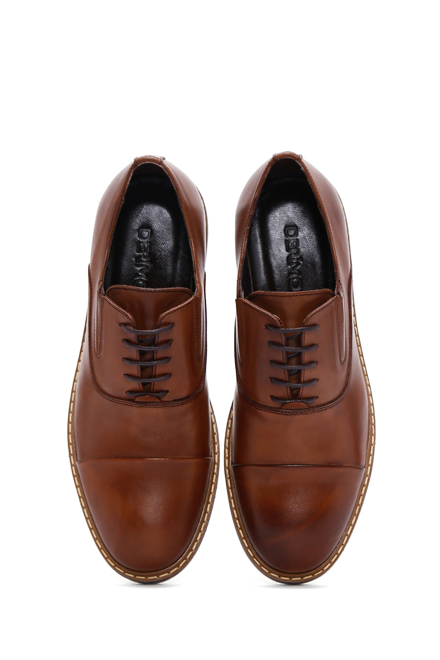 Men's Tan Leather Oxford Shoes