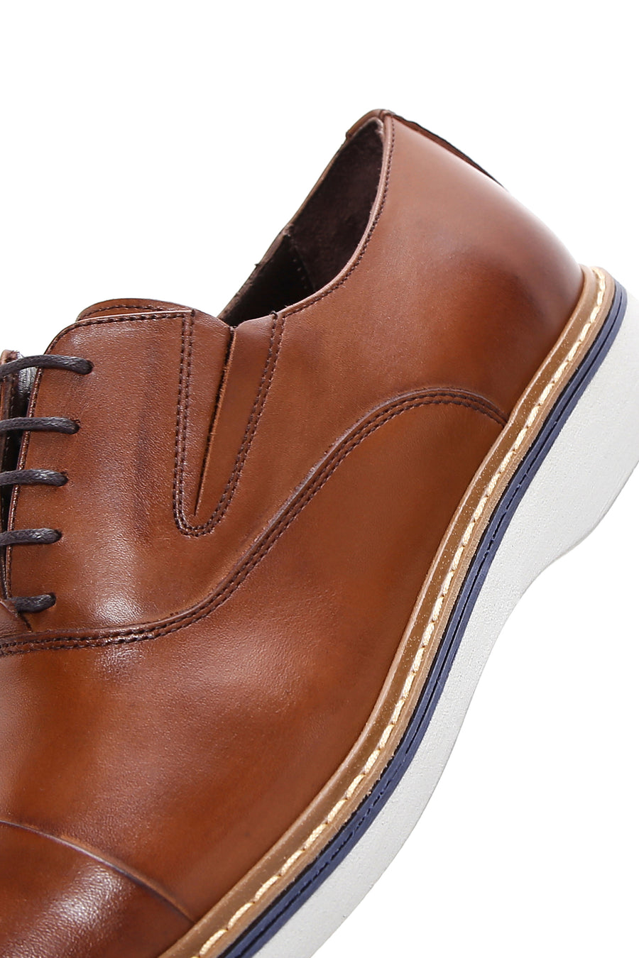 Men's Tan Leather Oxford Shoes