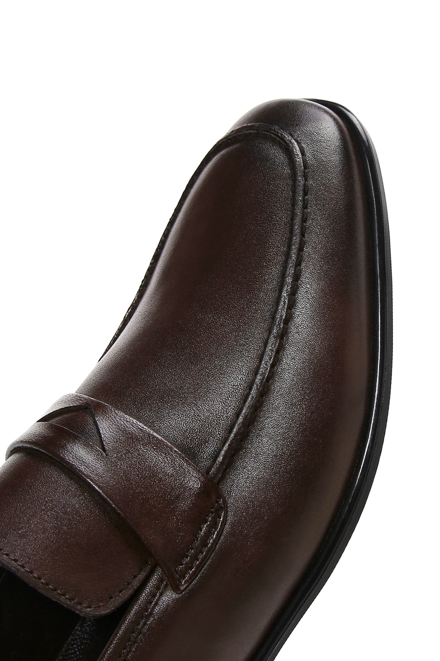 Erkek Kahverengi Deri Klasik Loafer
