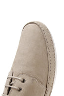 Men's Beige Nubuck Leather Casual Shoes | Derimod
