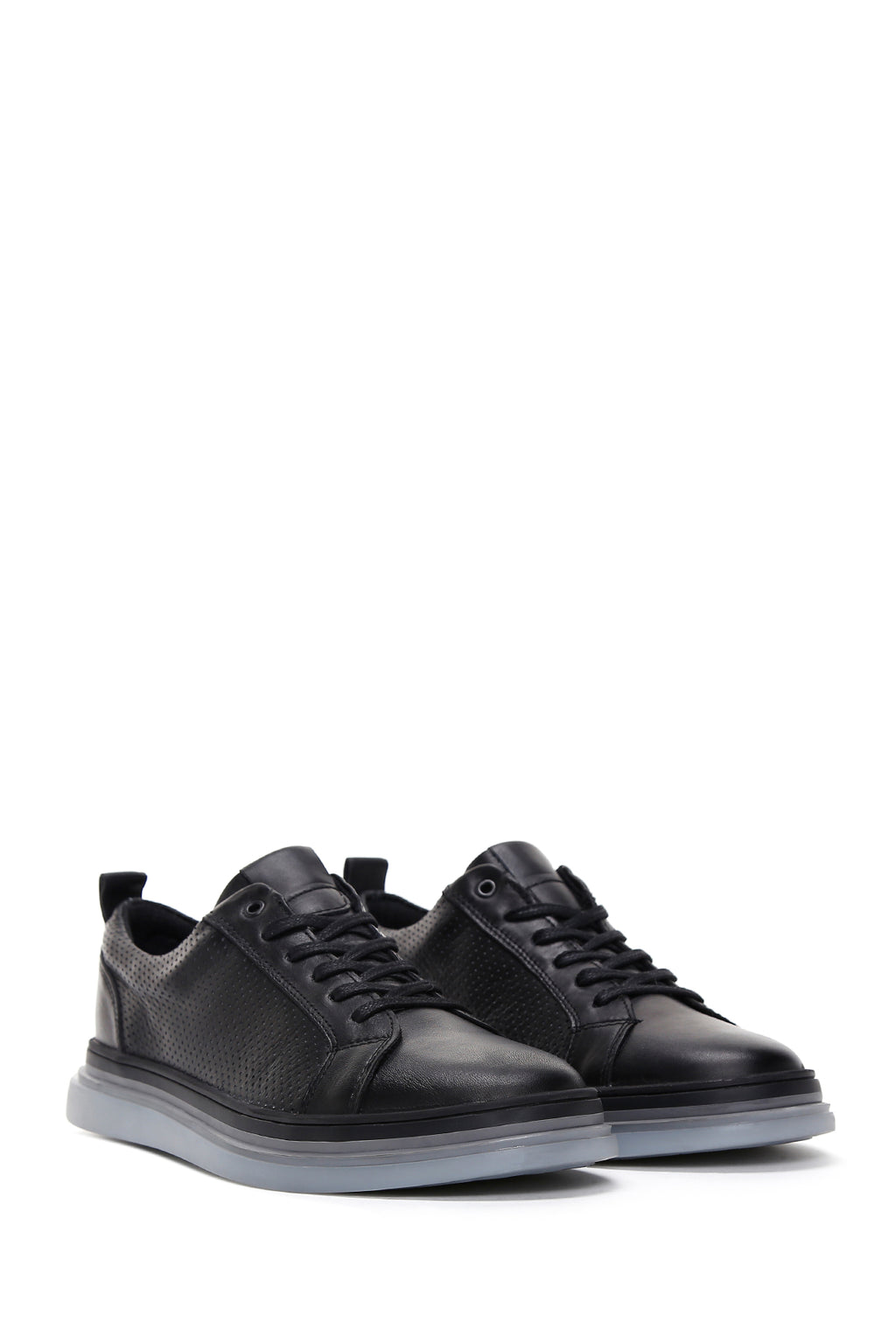 Erkek Siyah Deri Sneaker