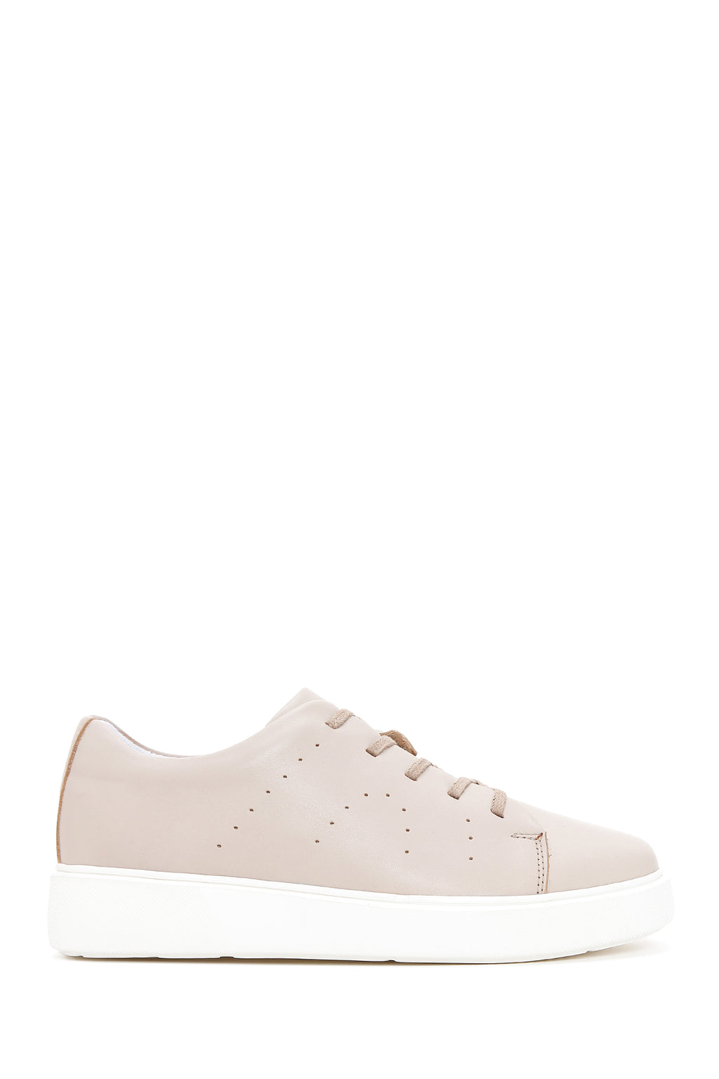 Erkek Bej Deri Sneaker