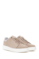 Men's Beige Suede Leather Sneaker | Derimod