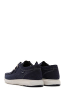 Men's Navy Blue Nubuck Leather Casual Shoes | Derimod