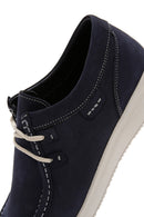 Men's Navy Blue Nubuck Leather Casual Shoes | Derimod