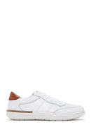 Men's White Leather Sneaker | Derimod