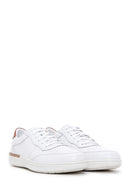 Men's White Leather Sneaker | Derimod