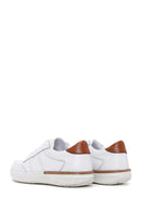Men's White Leather Sneaker | Derimod