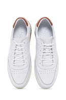 Men's White Leather Sneaker | Derimod