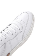 Men's White Leather Sneaker | Derimod