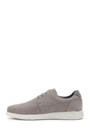 Men's Gray Nubuck Leather Casual Shoes | Derimod