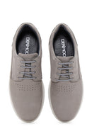 Men's Gray Nubuck Leather Casual Shoes | Derimod
