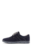 Men's Navy Blue Nubuck Leather Shoes | Derimod