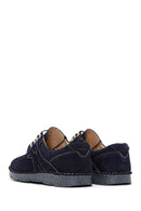 Men's Navy Blue Nubuck Leather Shoes | Derimod