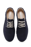 Men's Navy Blue Nubuck Leather Shoes | Derimod