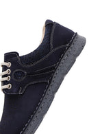 Men's Navy Blue Nubuck Leather Shoes | Derimod