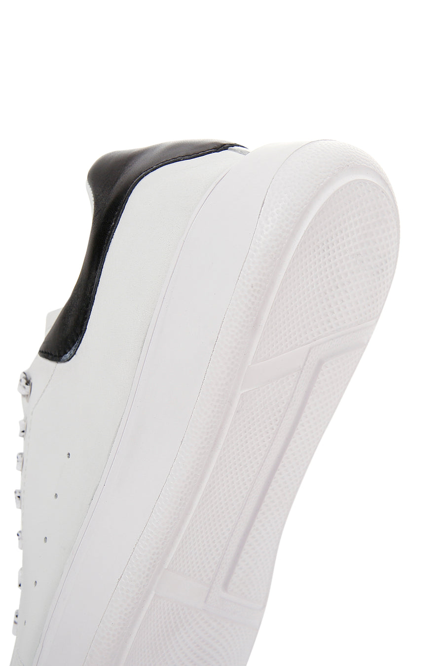 Erkek Beyaz Deri Kalın Tabanlı Sneaker