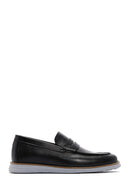 Men's Black Leather Loafer | Derimod