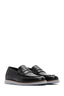 Men's Black Leather Loafer | Derimod