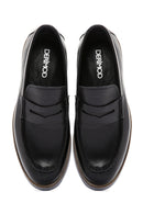 Men's Black Leather Loafer | Derimod