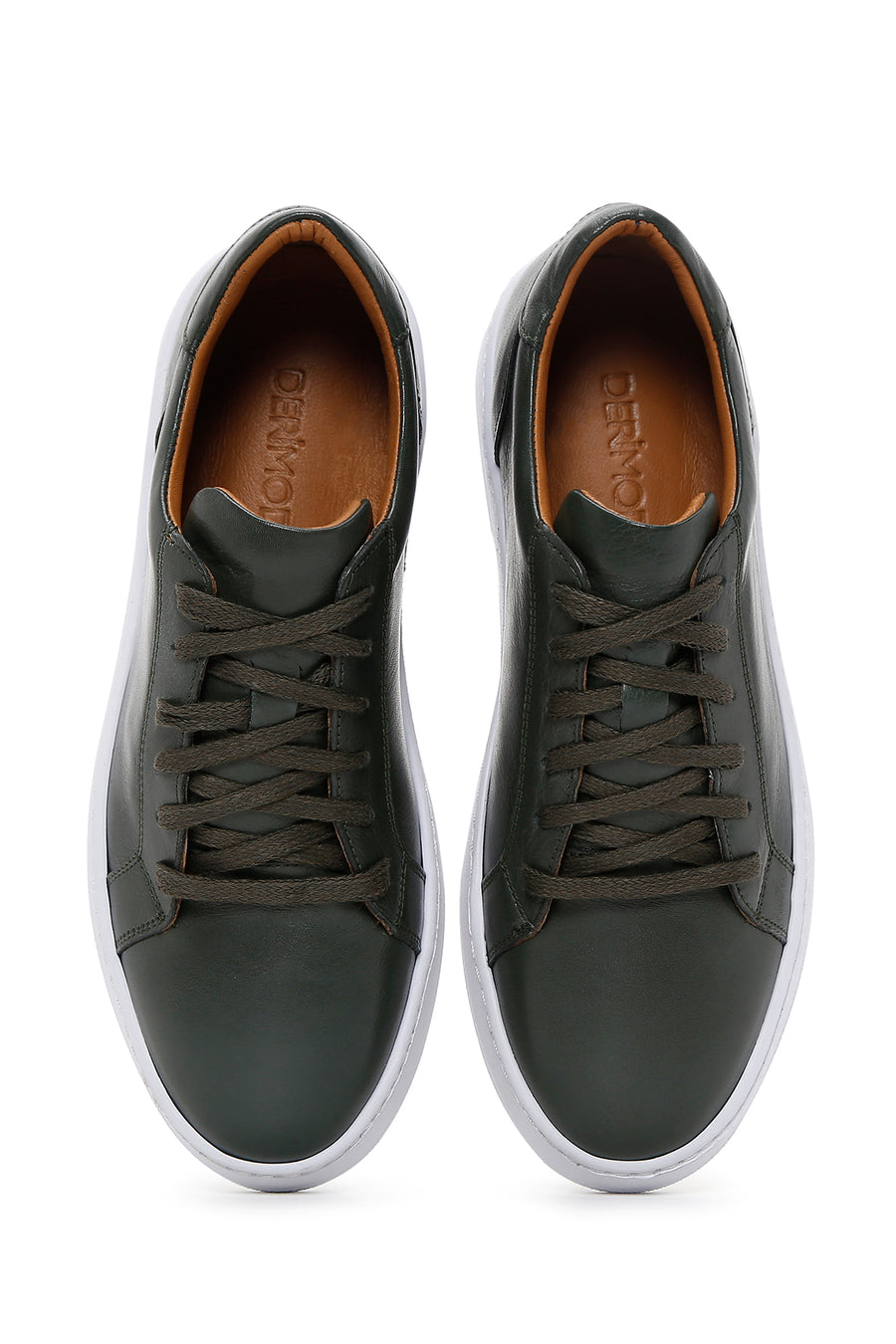 Erkek Yeşil Deri Sneaker