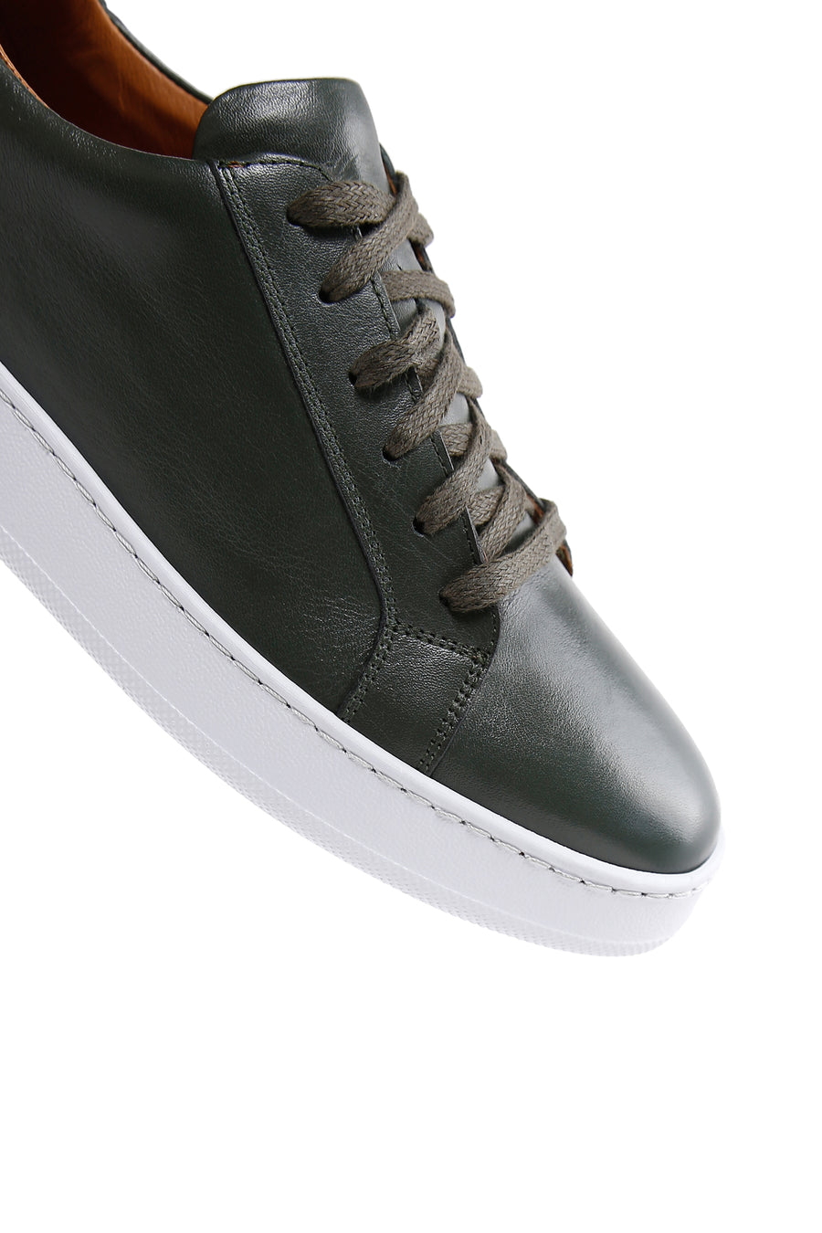 Erkek Yeşil Deri Sneaker