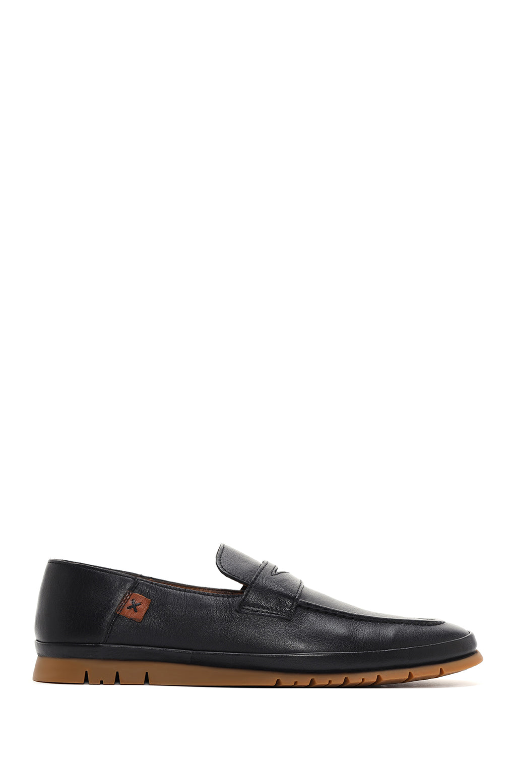 Erkek Siyah Deri Casual Loafer