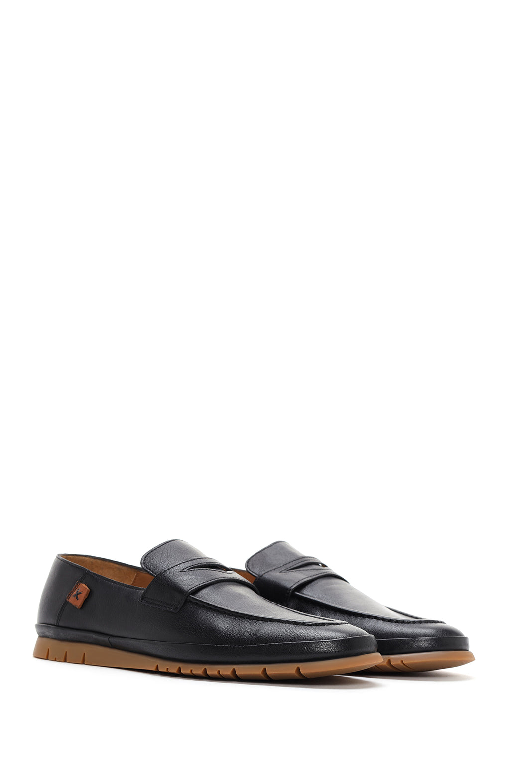 Erkek Siyah Deri Casual Loafer