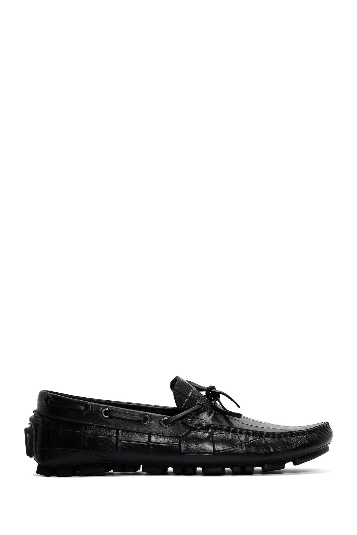 Men's Black Leather Sports Loafer 23SFD686718 | Derimod