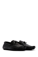 Men's Black Leather Sports Loafer | Derimod
