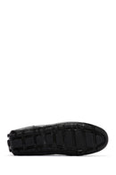 Men's Black Leather Sports Loafer | Derimod