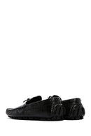 Men's Black Leather Sports Loafer | Derimod