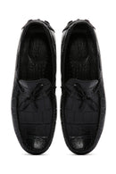 Men's Black Leather Sports Loafer | Derimod