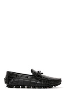 Men's Black Leather Tassel Loafer | Derimod