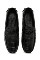Men's Black Leather Tassel Loafer | Derimod