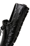 Men's Black Leather Tassel Loafer | Derimod