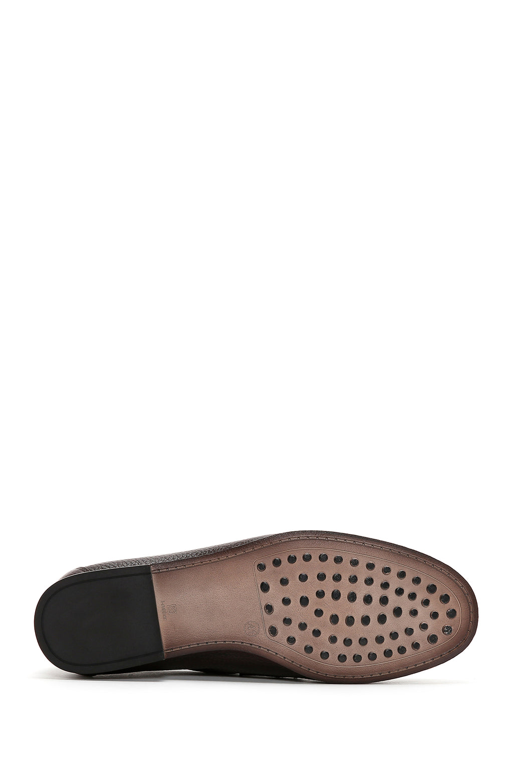 Erkek Kahverengi Deri Tokalı Klasik Loafer
