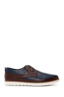 Men's Navy Blue Leather Casual Shoes | Derimod
