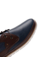 Men's Navy Blue Leather Casual Shoes | Derimod