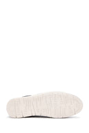 Erkek Lacivert Deri Casual Sneaker | Derimod