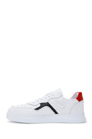 Men's White Leather Sneaker | Derimod