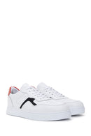 Men's White Leather Sneaker | Derimod
