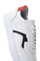 Men's White Leather Sneaker | Derimod