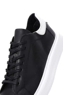 Men's Black Leather Thick Soled Sneaker | Derimod