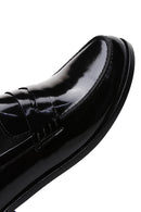 Erkek Siyah Deri Rugan Klasik Loafer | Derimod