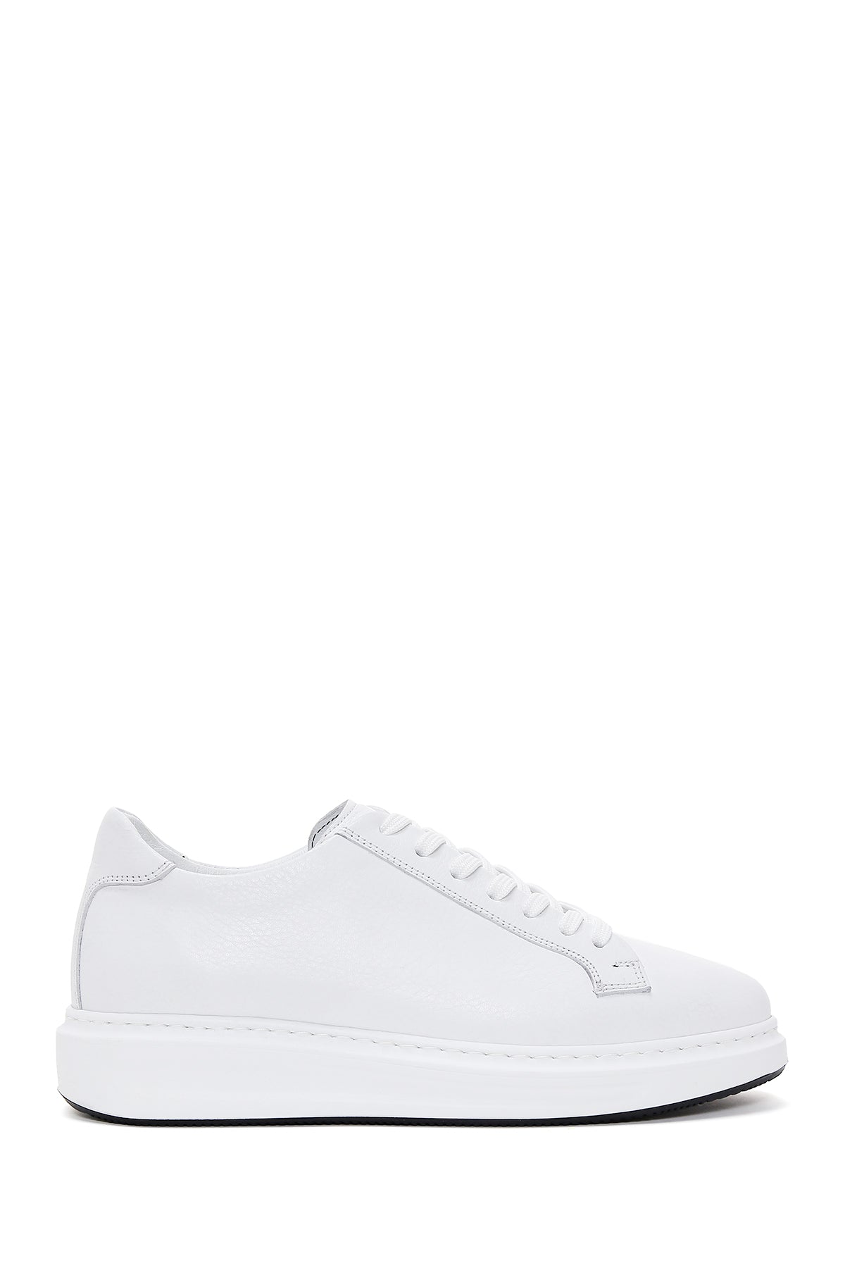 Men's White Leather Thick Soled Sneaker 23SFD696118 | Derimod