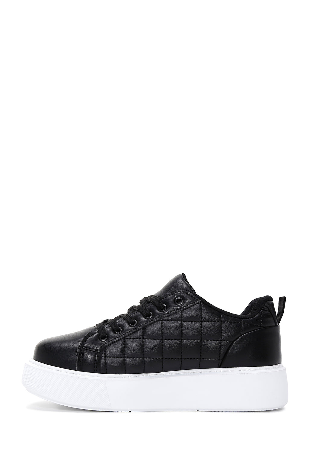 Kadın Siyah Kalın Tabanlı Kapitone Sneaker