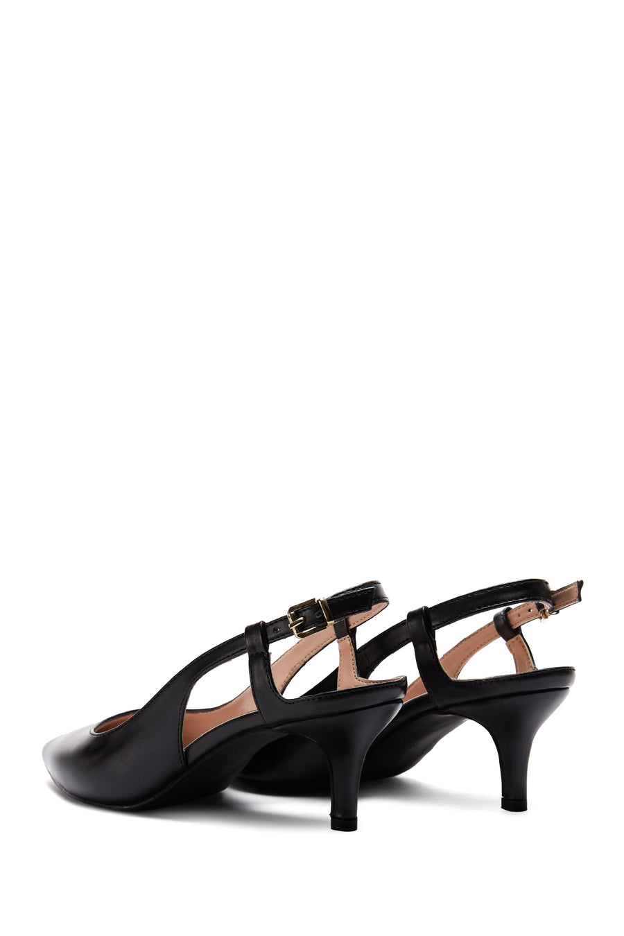 Women's Black Low Heeled Shoes