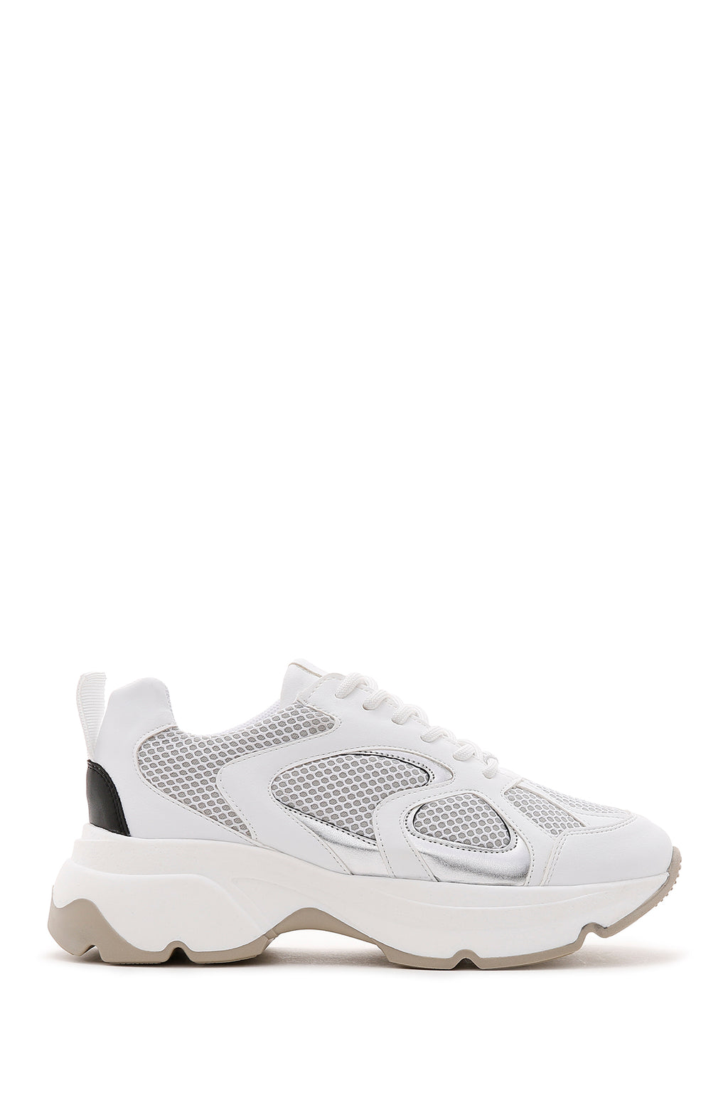 Kadın Beyaz Kalın Tabanlı Sneaker