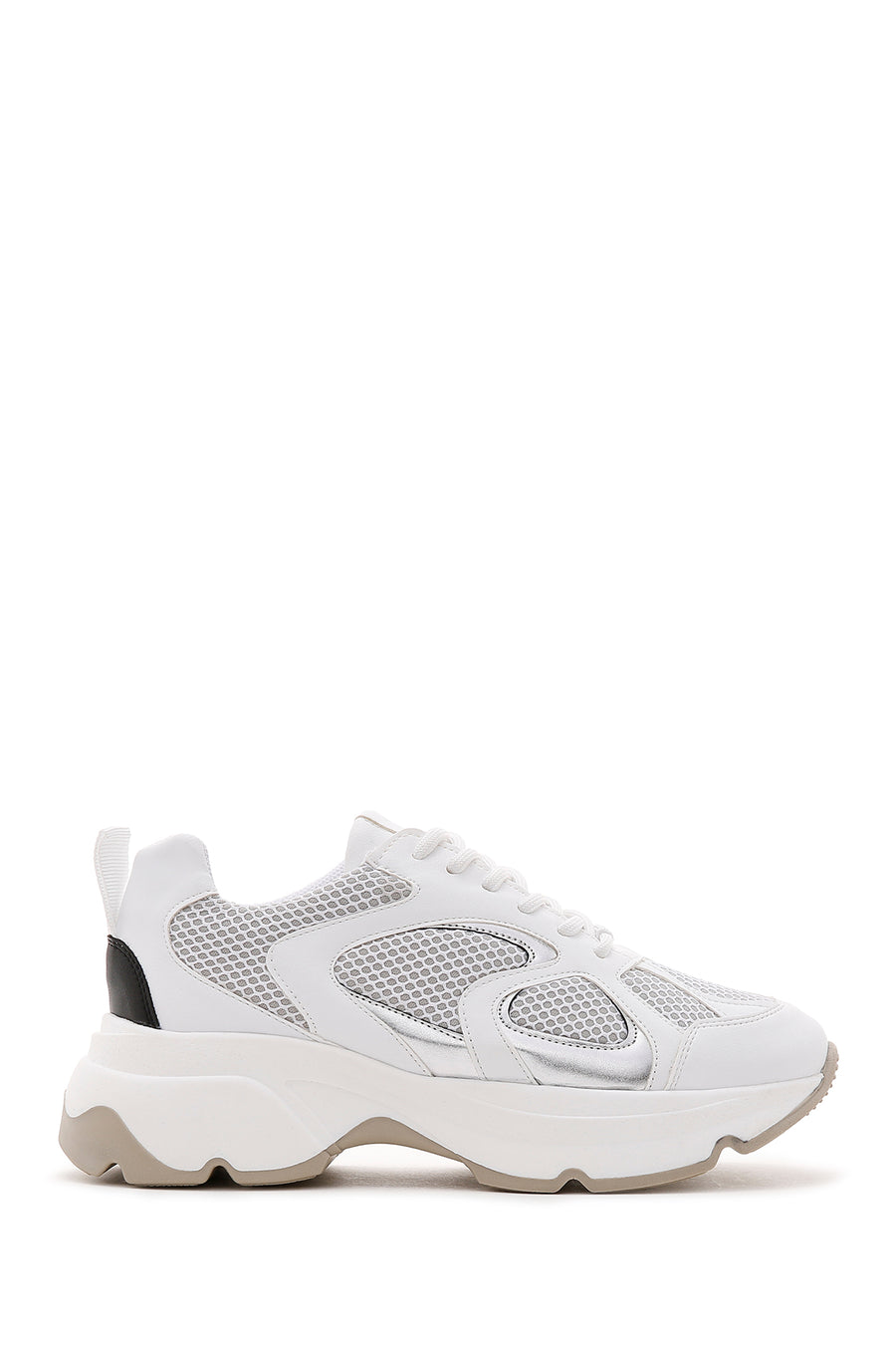 Women's White Thick Soled Sneaker 23SFE216814 | Derimod